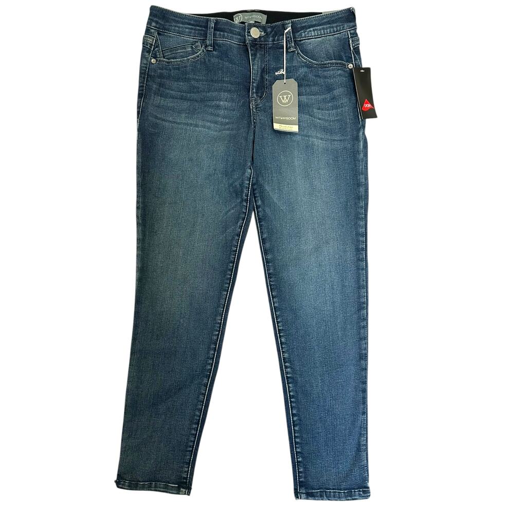 Wit & Wisdom Absolution Ankle Skinny Jeans Women's 8P Dark Wash Stretch Denim